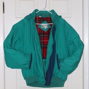 Vintage Members Only - Aqua Blue Down Ski Jacket